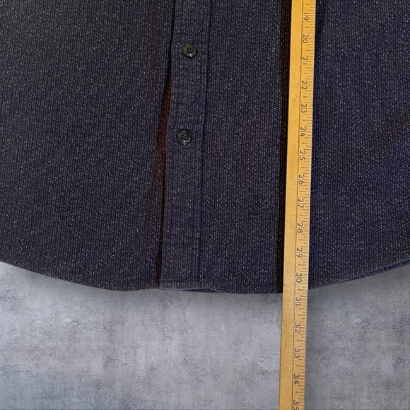 Huckberry Relwen Soft Brushed Utility Workshirt in Navy Tweed  Mens 2XL Rugged - Picture 5 of 6